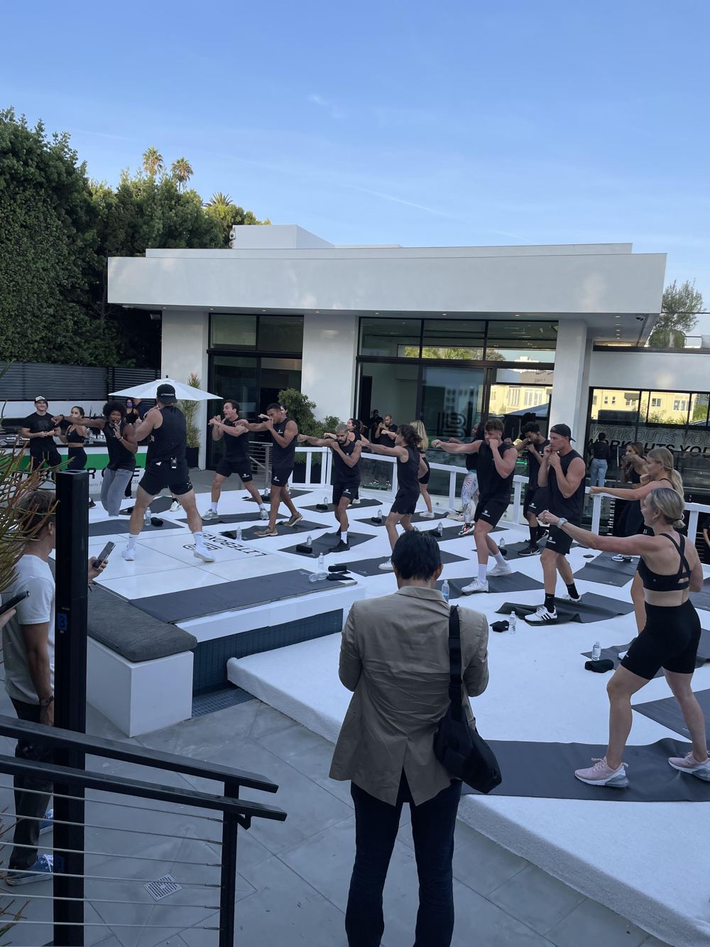 Outdoor group boxing activation